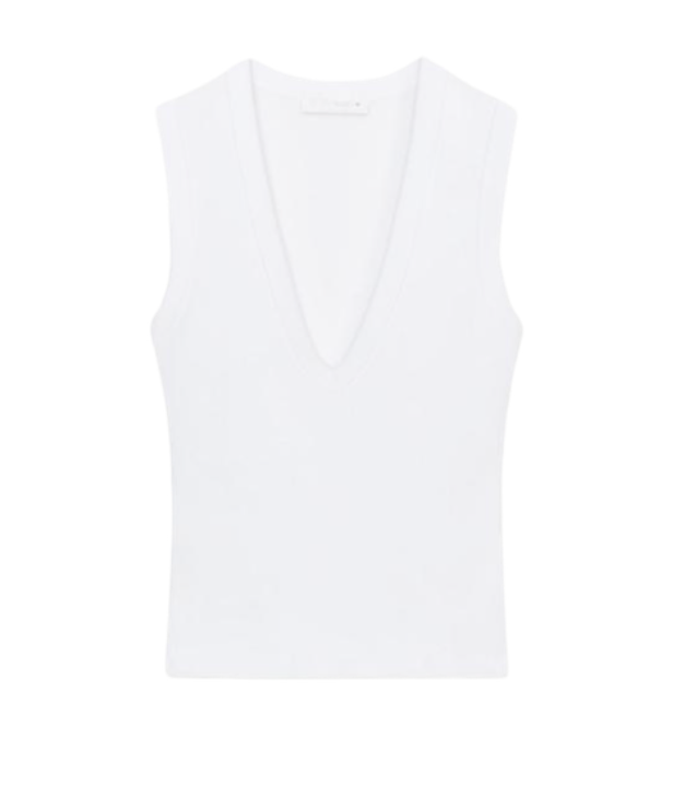 cotton v-neck tank top